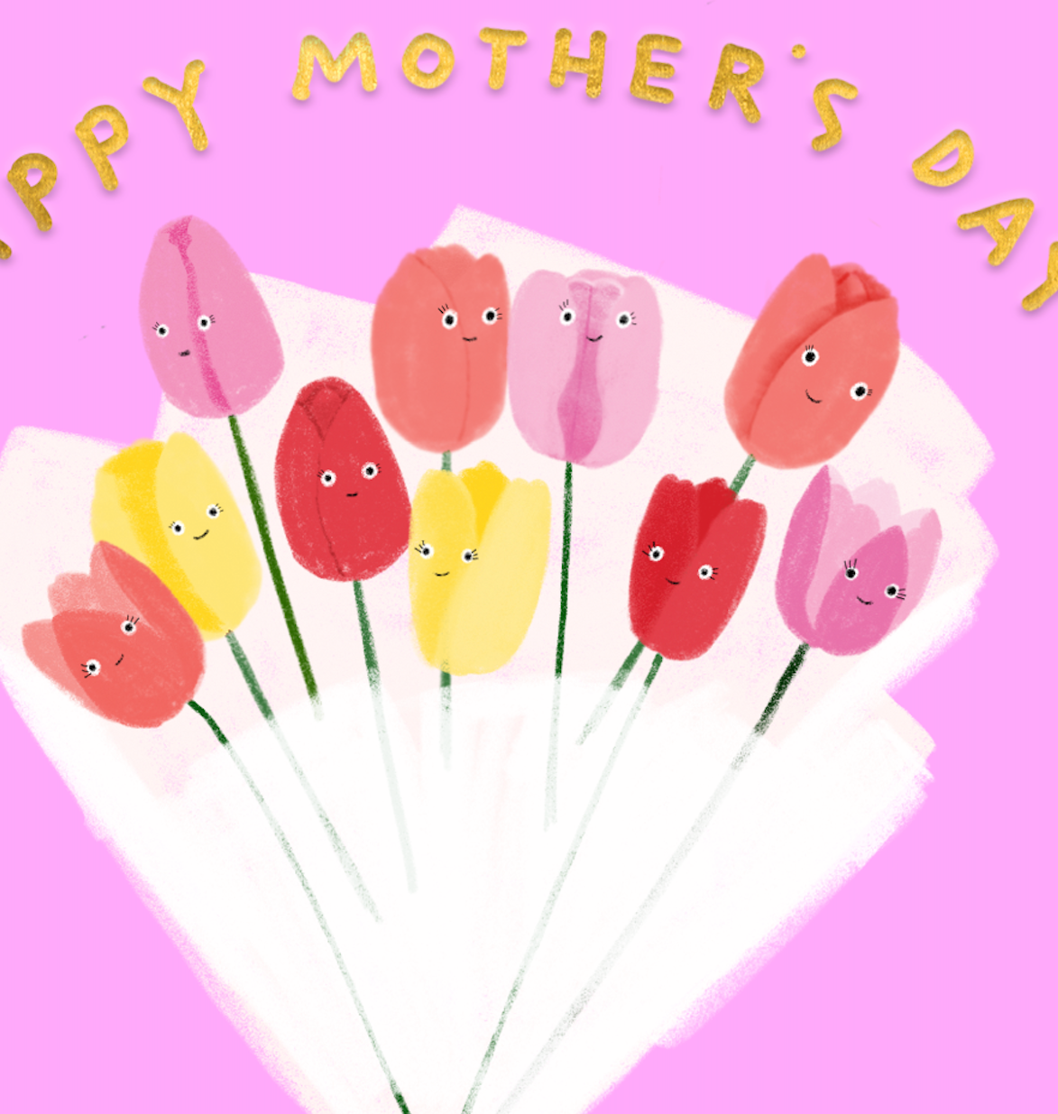 Tulips For You Mother's Day Card
