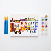 Holiday Townhomes Paint by Numbers Mini Kit