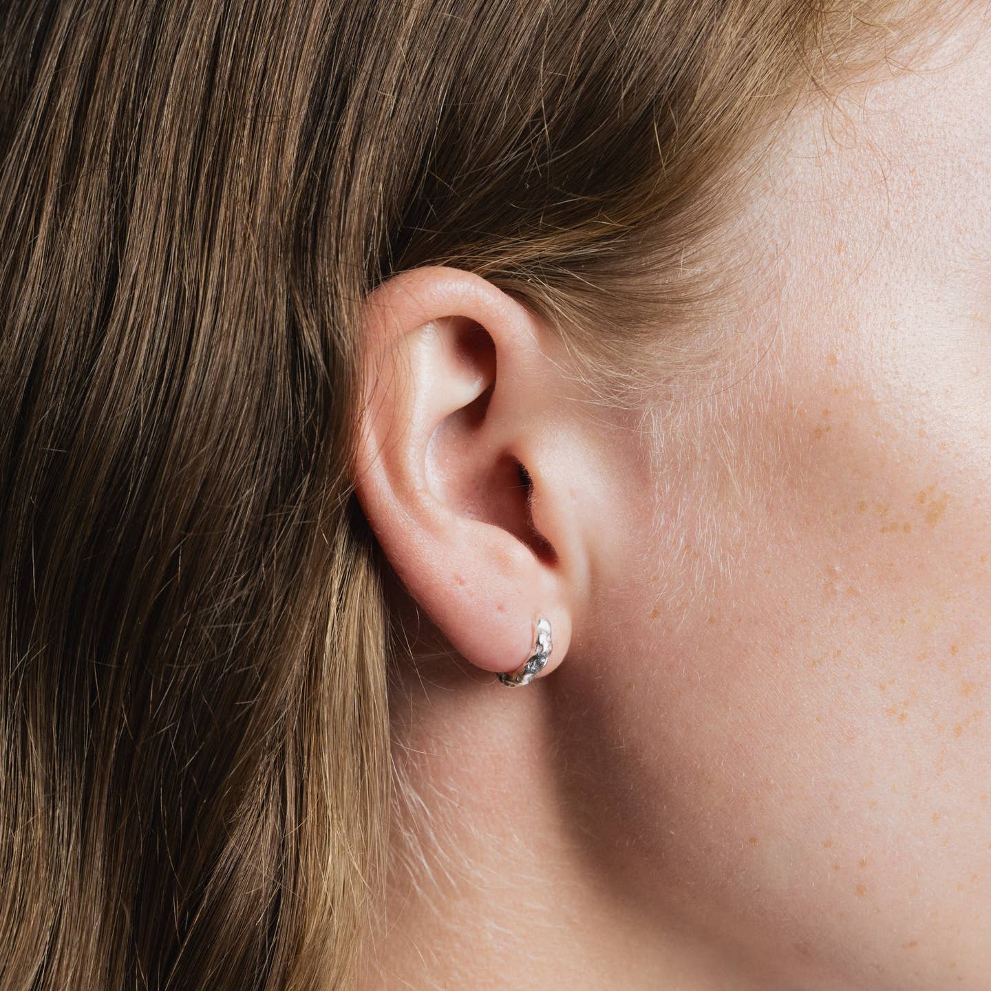 Organic Huggie Hoops