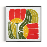 Twin Blooms Beginner Cross Stitch Kit 