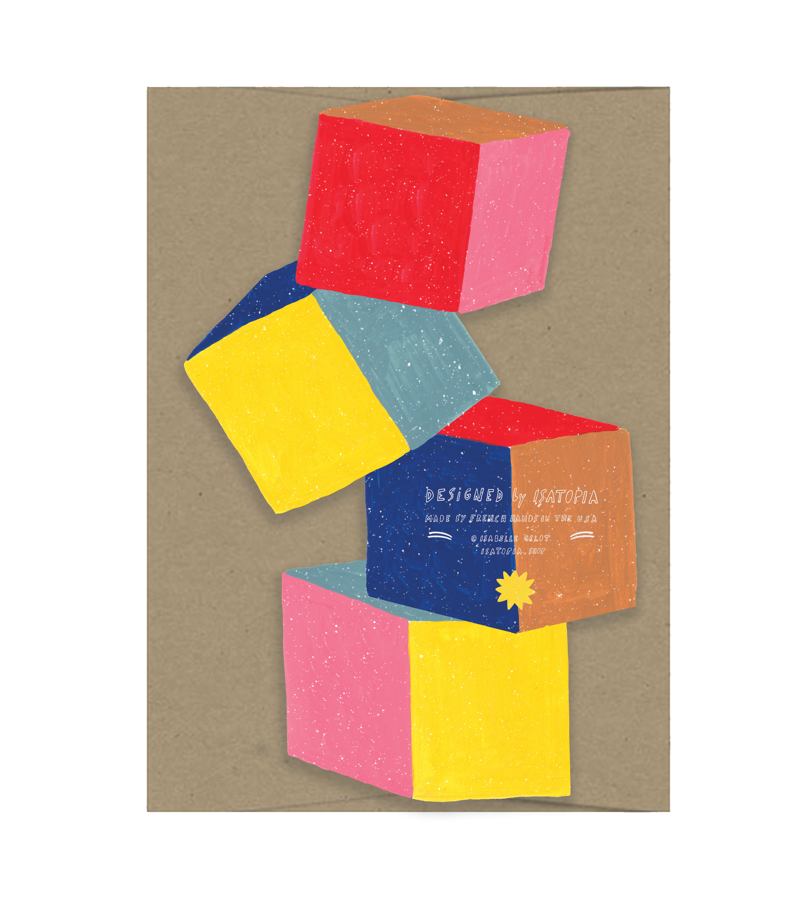 Baby Cubes Die Cut Card