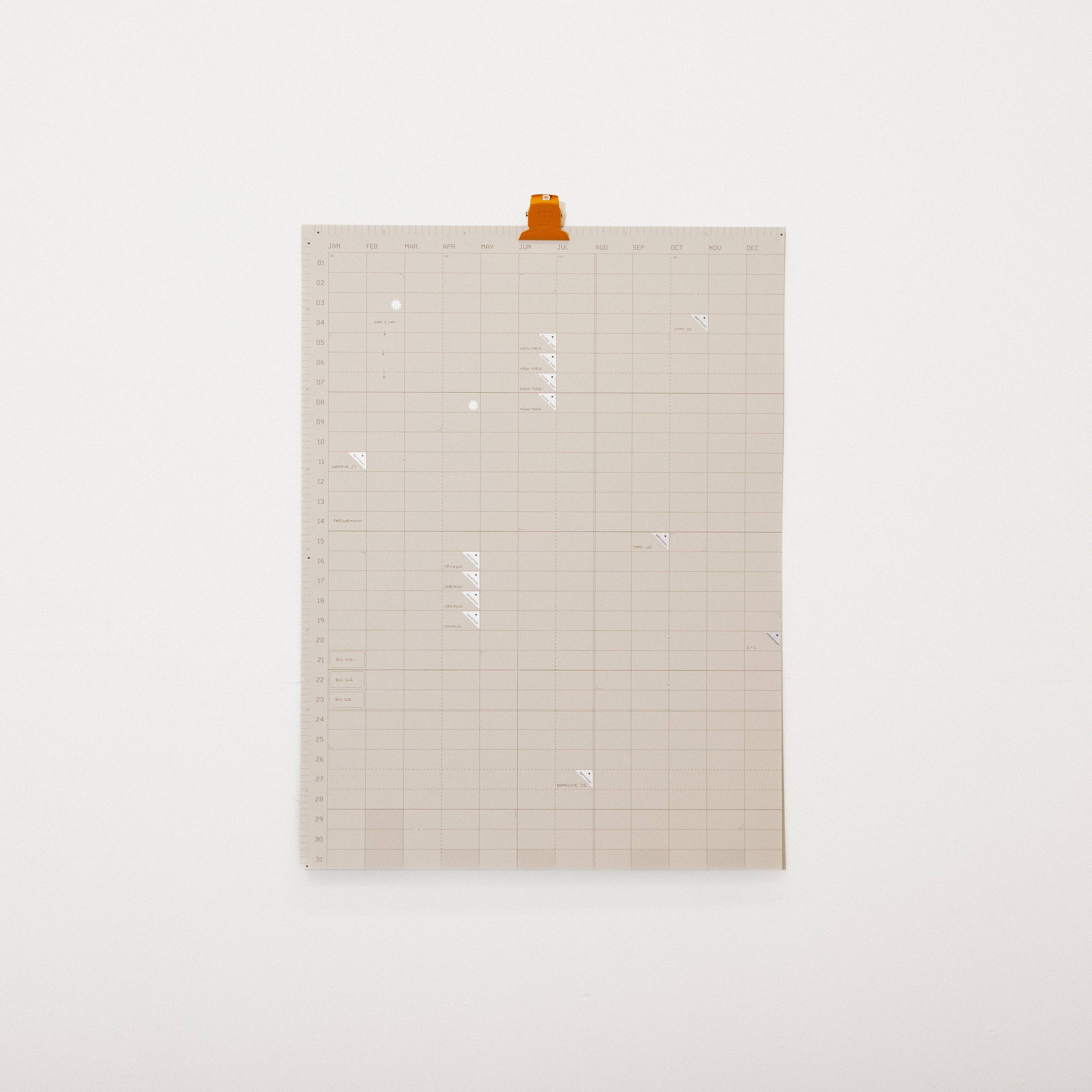 Open Dated 365 Day Wall Calendar