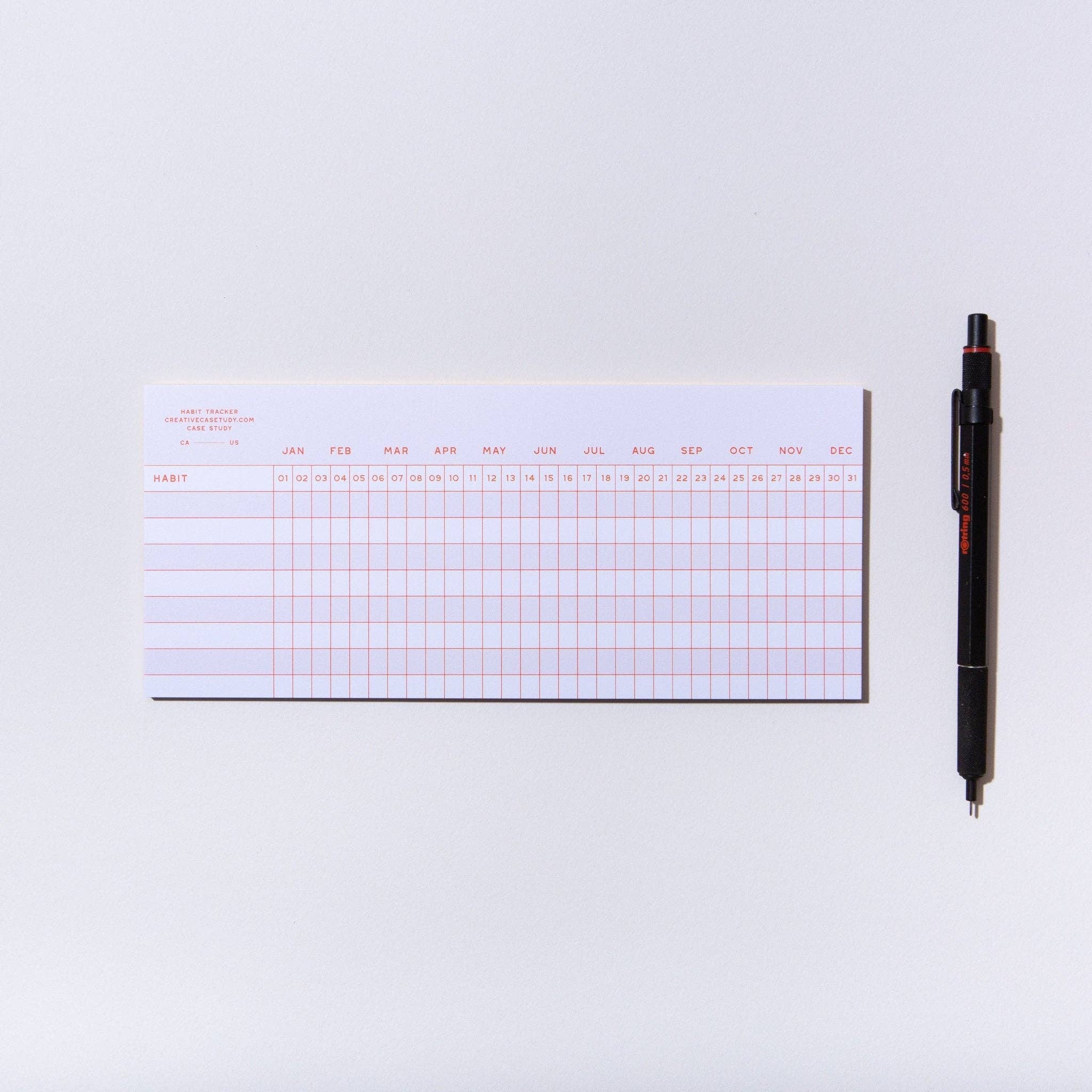 Habit Tracker Notepad – Daily & Monthly Grid Habit Tracker