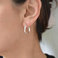 Silver Heli Hoops