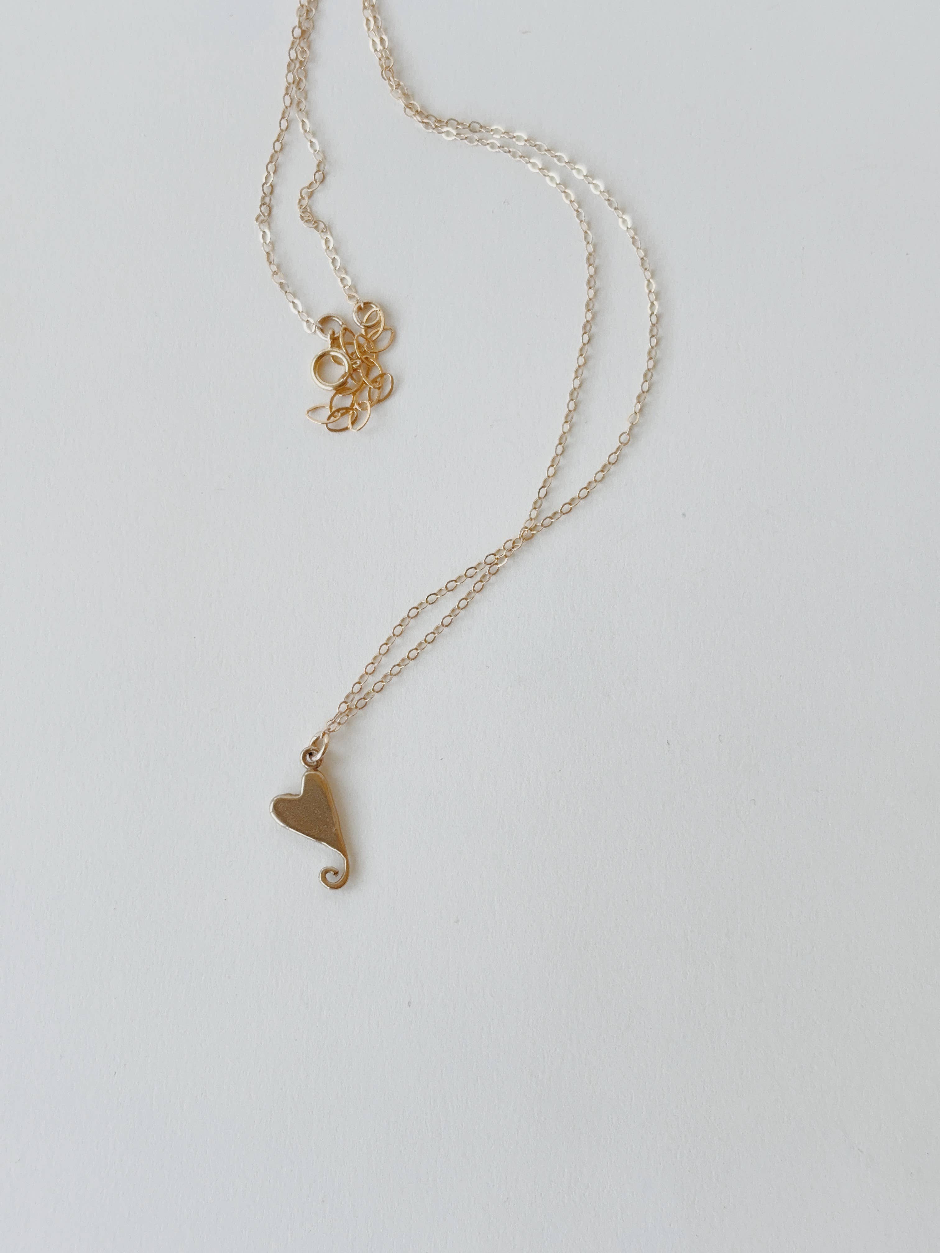 Heart Spiral Charm Necklace