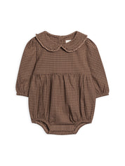 Aven Flannel Bubble Collared Romper