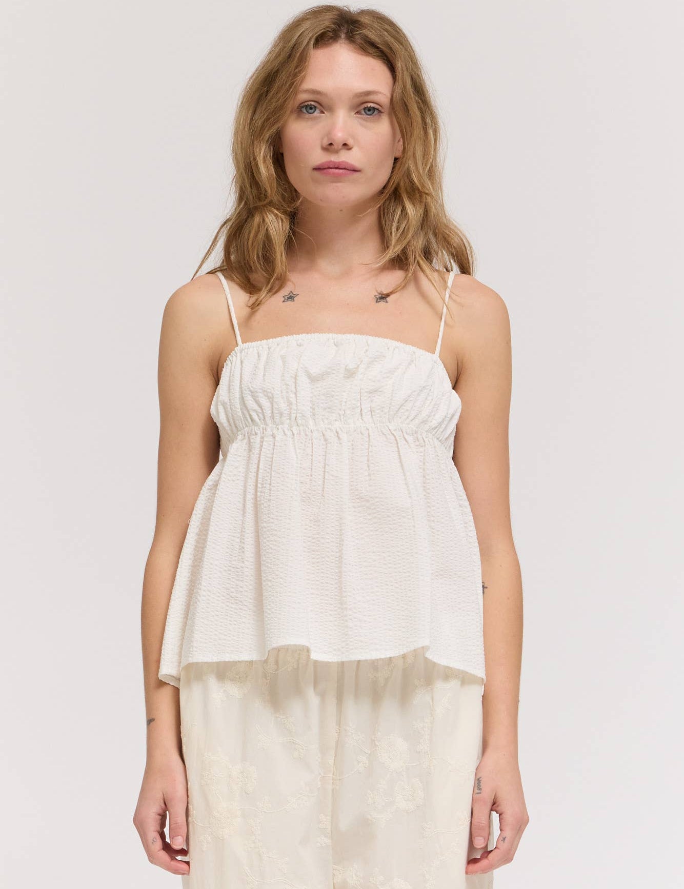 Seersucker Cami Top