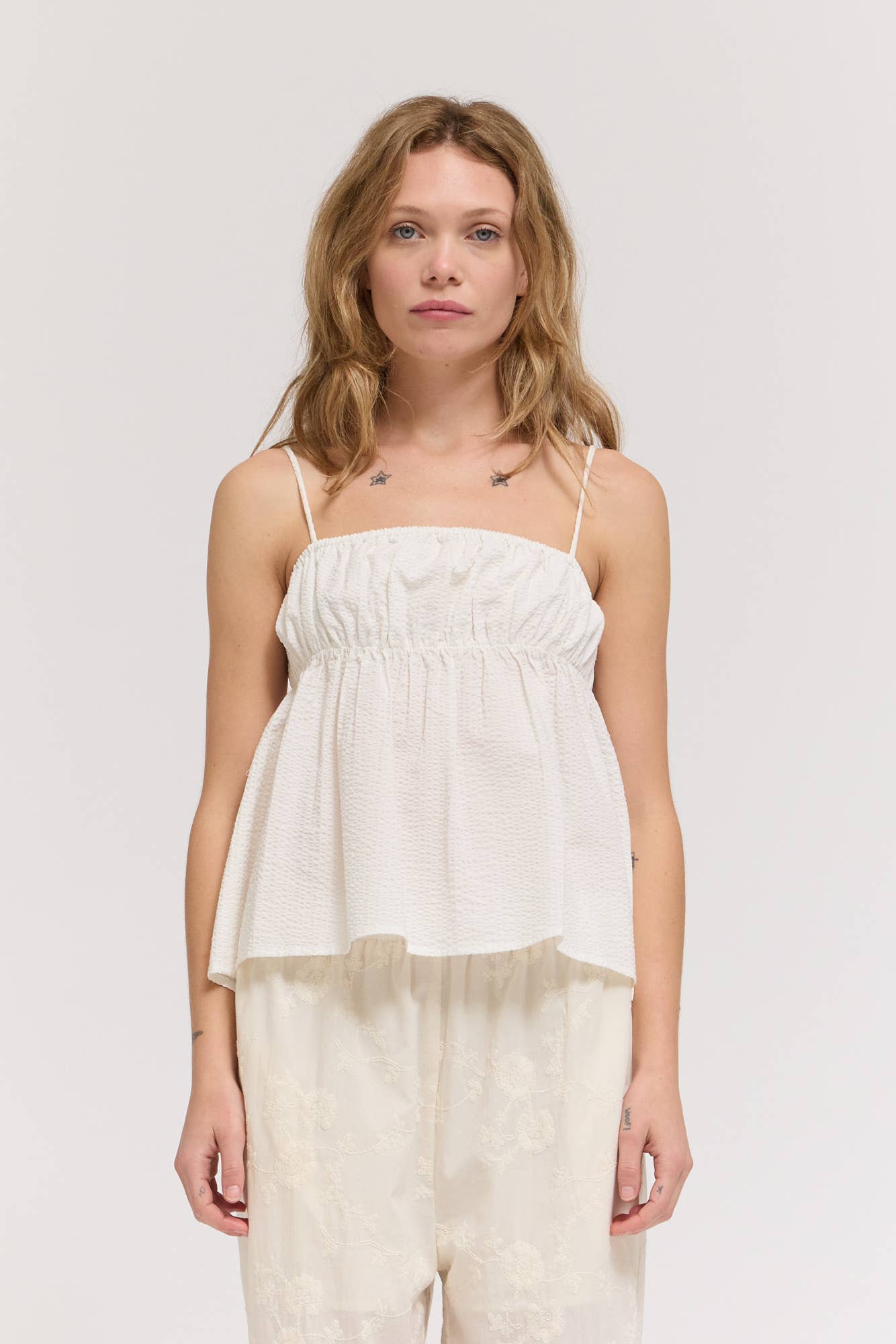 Seersucker Cami Top