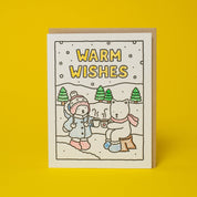 Warm Wishes Coloring Card