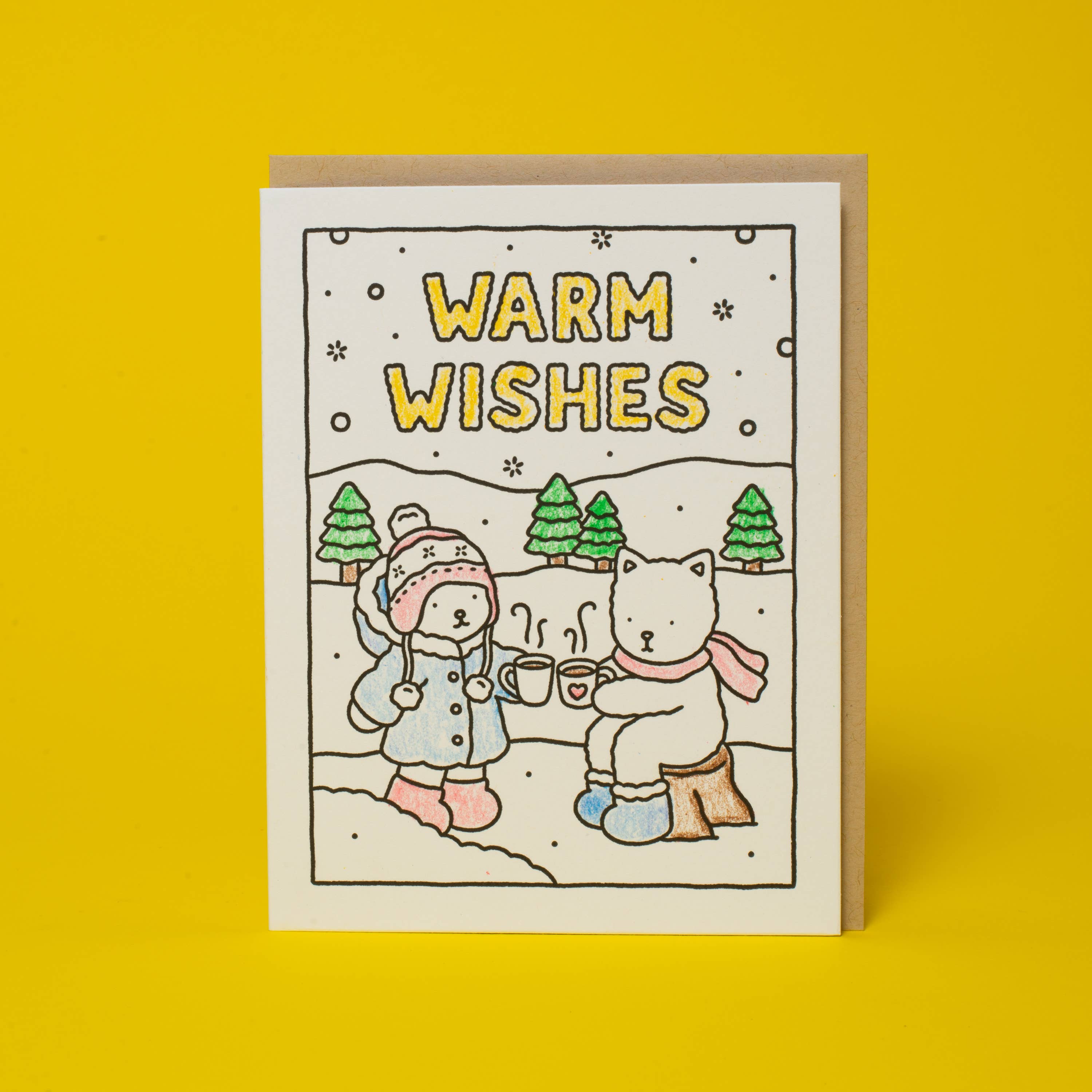 Warm Wishes Coloring Card