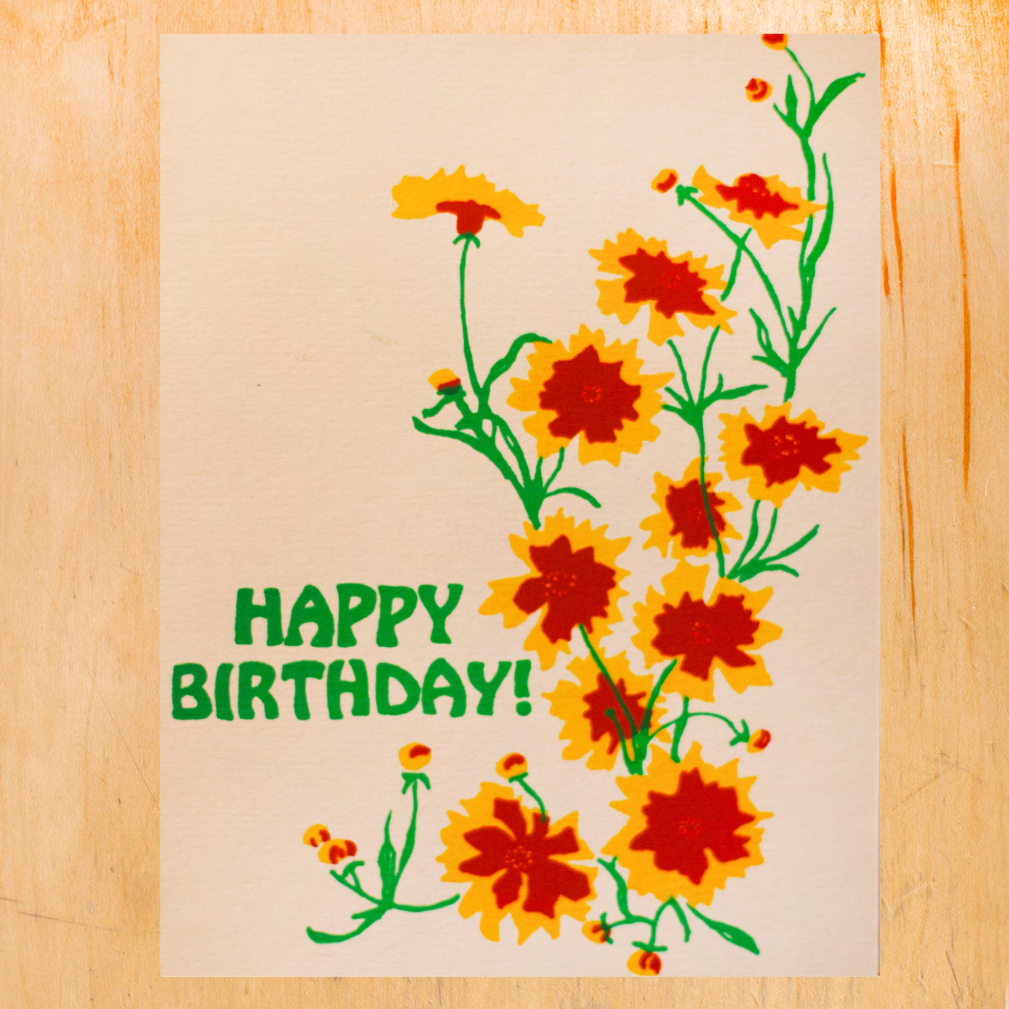 Birthday Coreopsis Flower Card