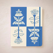Blue Flower Bouquet Seedlings Sewn Trio Notebook Set
