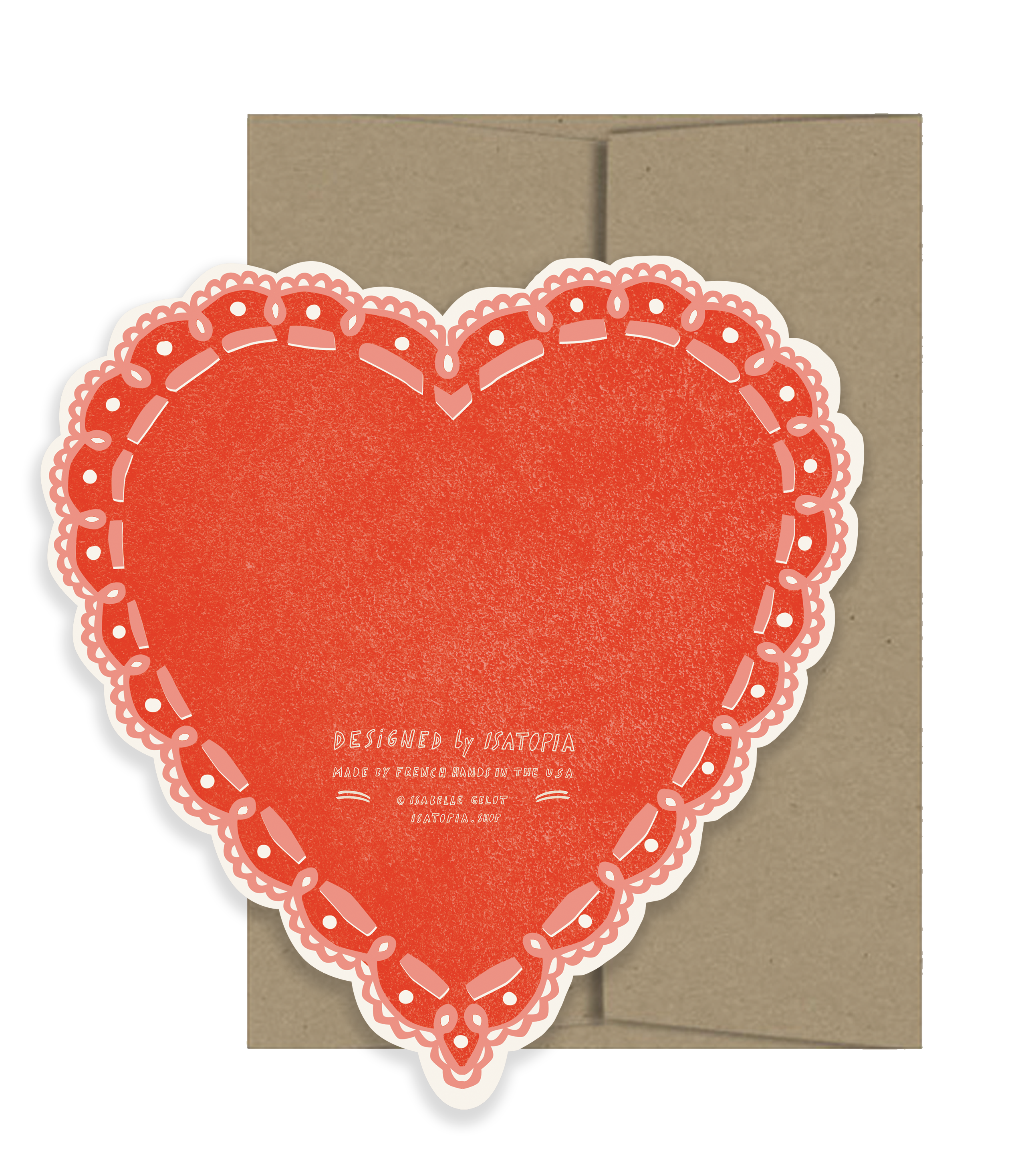 Rose Heart Die Cut Card