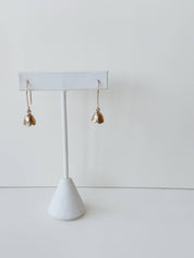 Bell Flower Charm Earrings - Yellow Bronze + Gold Fill