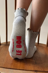 Ruffled Hugger Crew Socks