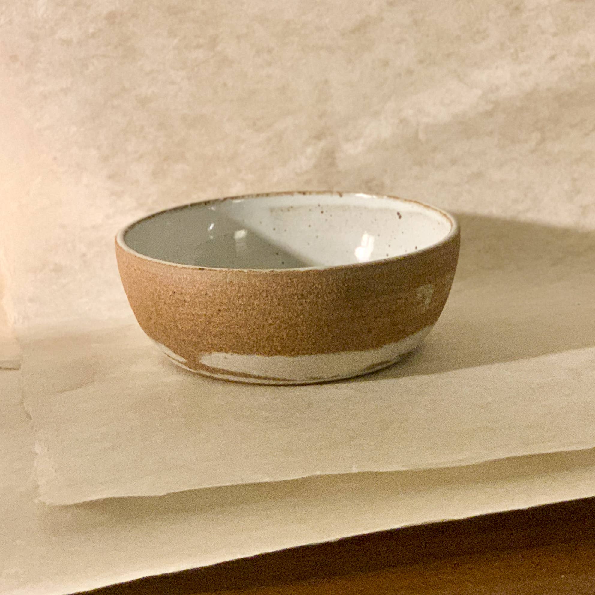 7" Marbled Coupe Bowl - Brown & White