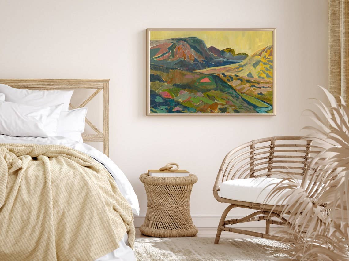 Midcentury Modern Canyon Western Landscape Print