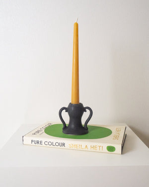 Amphora Candle Stick Holder - Matte Black