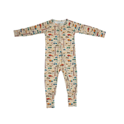 Ribbed Bamboo Zip Romper