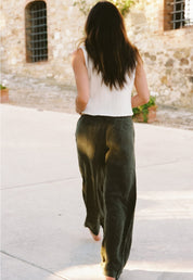 Twisted Cupro Pant - Army
