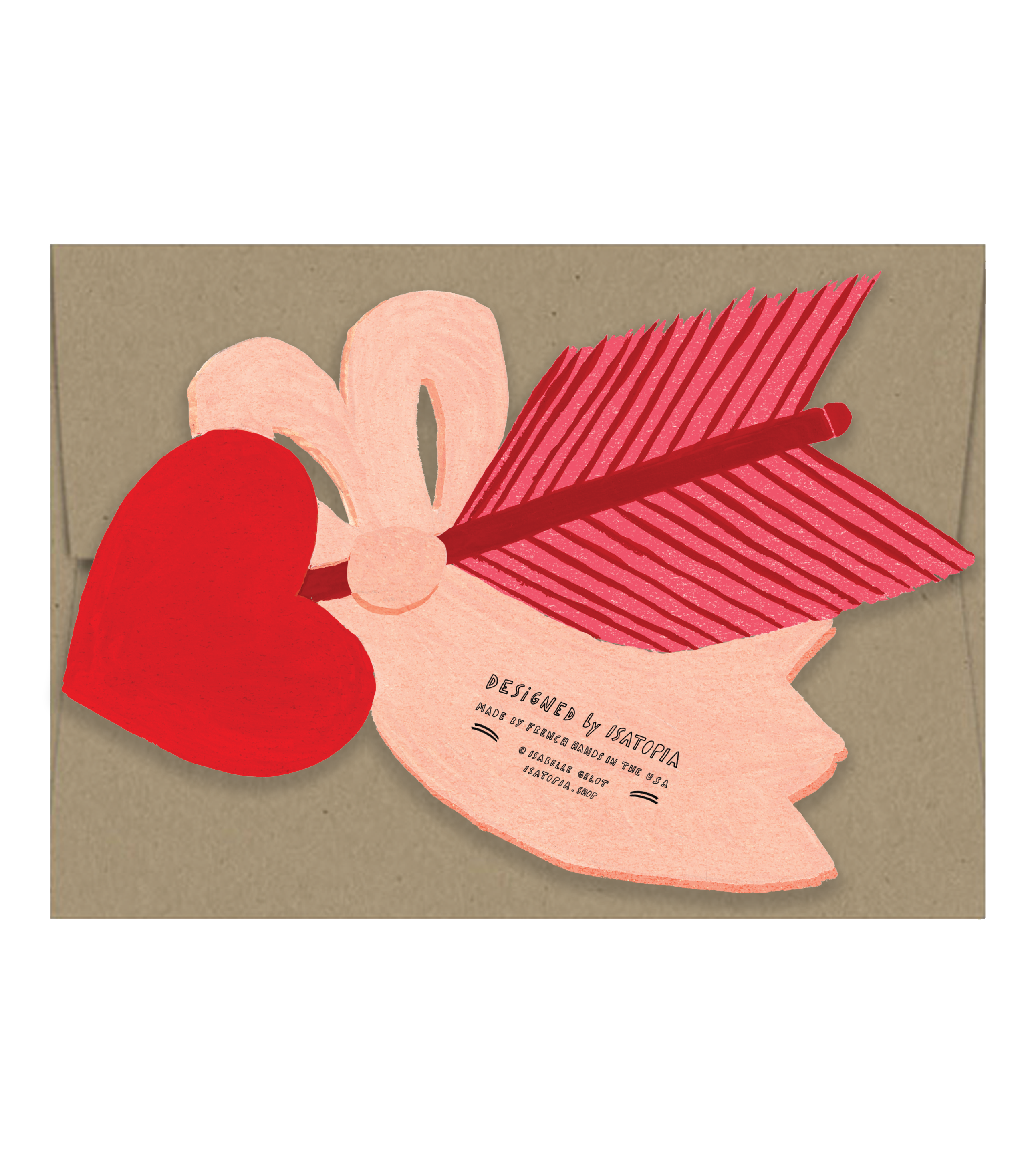 Love Arrow Die Cut Card
