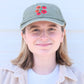 Tomato Vine Embroidered Hat - Washed Green