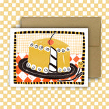 Cake with Cherry on Top Card