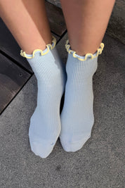 The Petite Ruffled Modal Socks