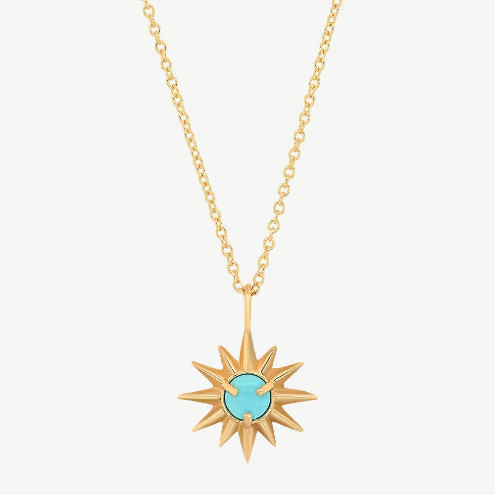 Starburst Necklace - Turquoise/Gold
