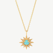Starburst Necklace - Turquoise/Gold