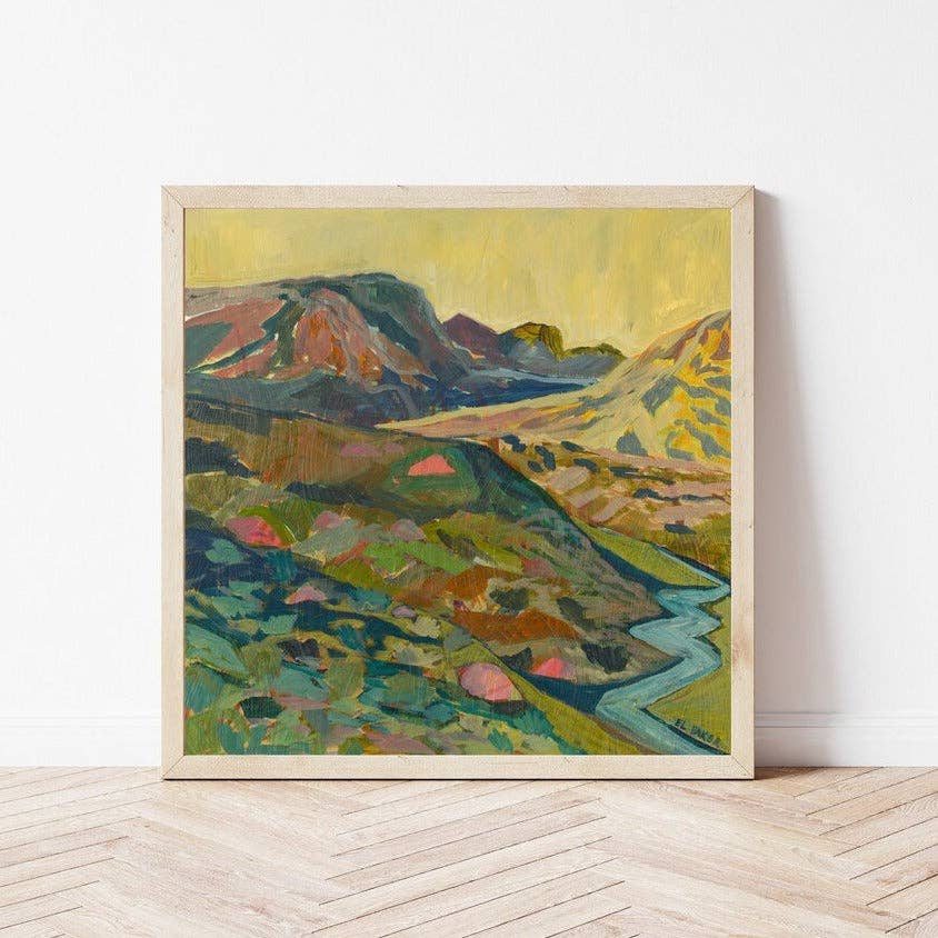 Midcentury Modern Canyon Western Landscape Print