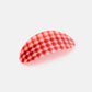 Oval Barrette - Red Plaid