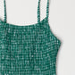 The Ebony Dress - Green/White