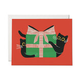 Holiday Black Cat Card
