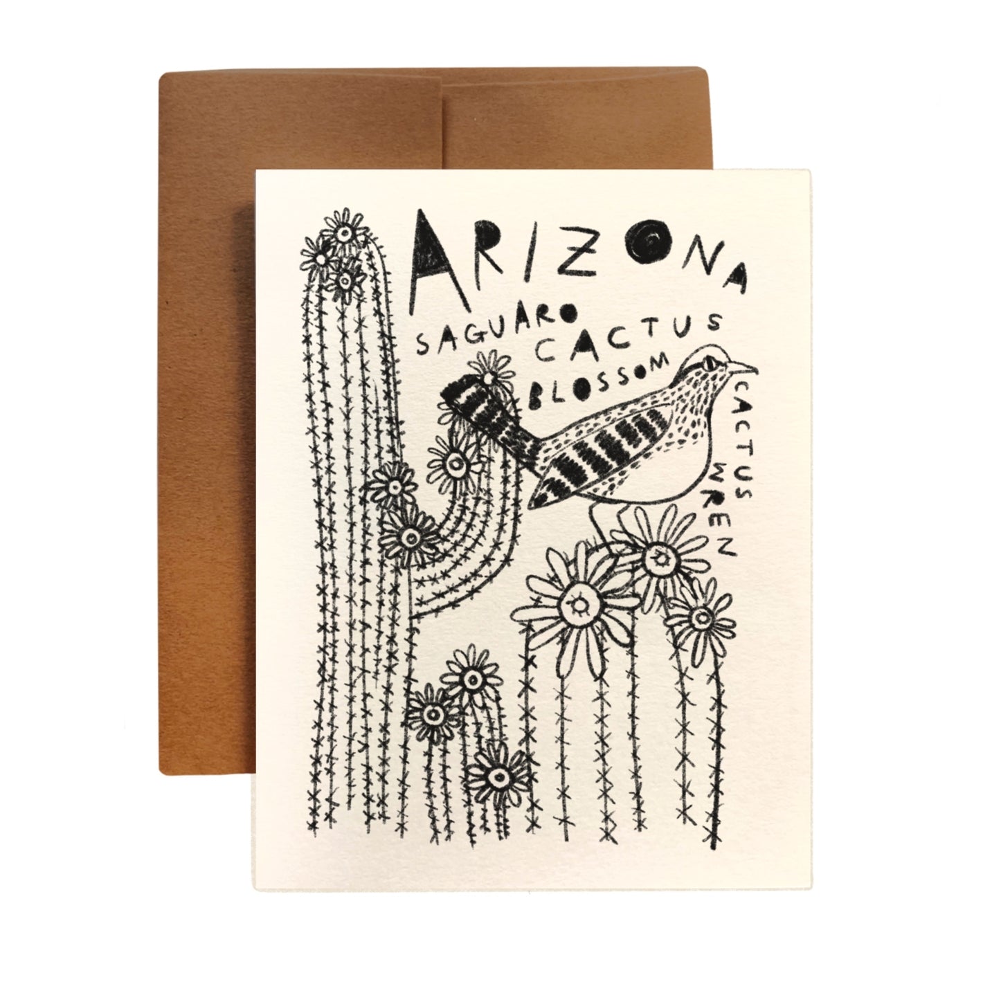 Arizona State Flower & Bird Card