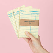 Library Card Notepad - Yellow