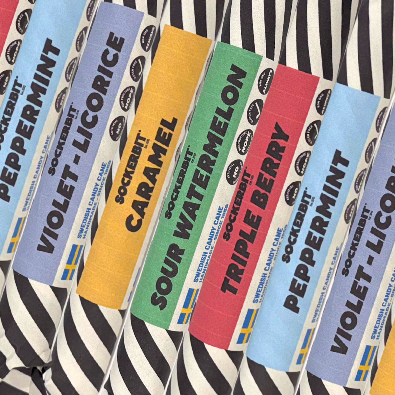 Assorted Swedish Candy Canes