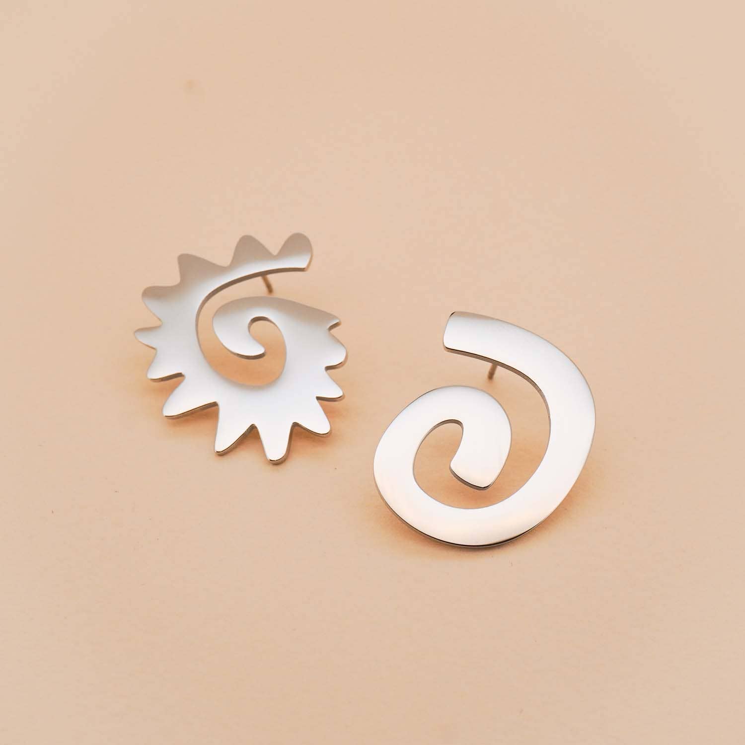 Caracol & Espiral Silver Studs