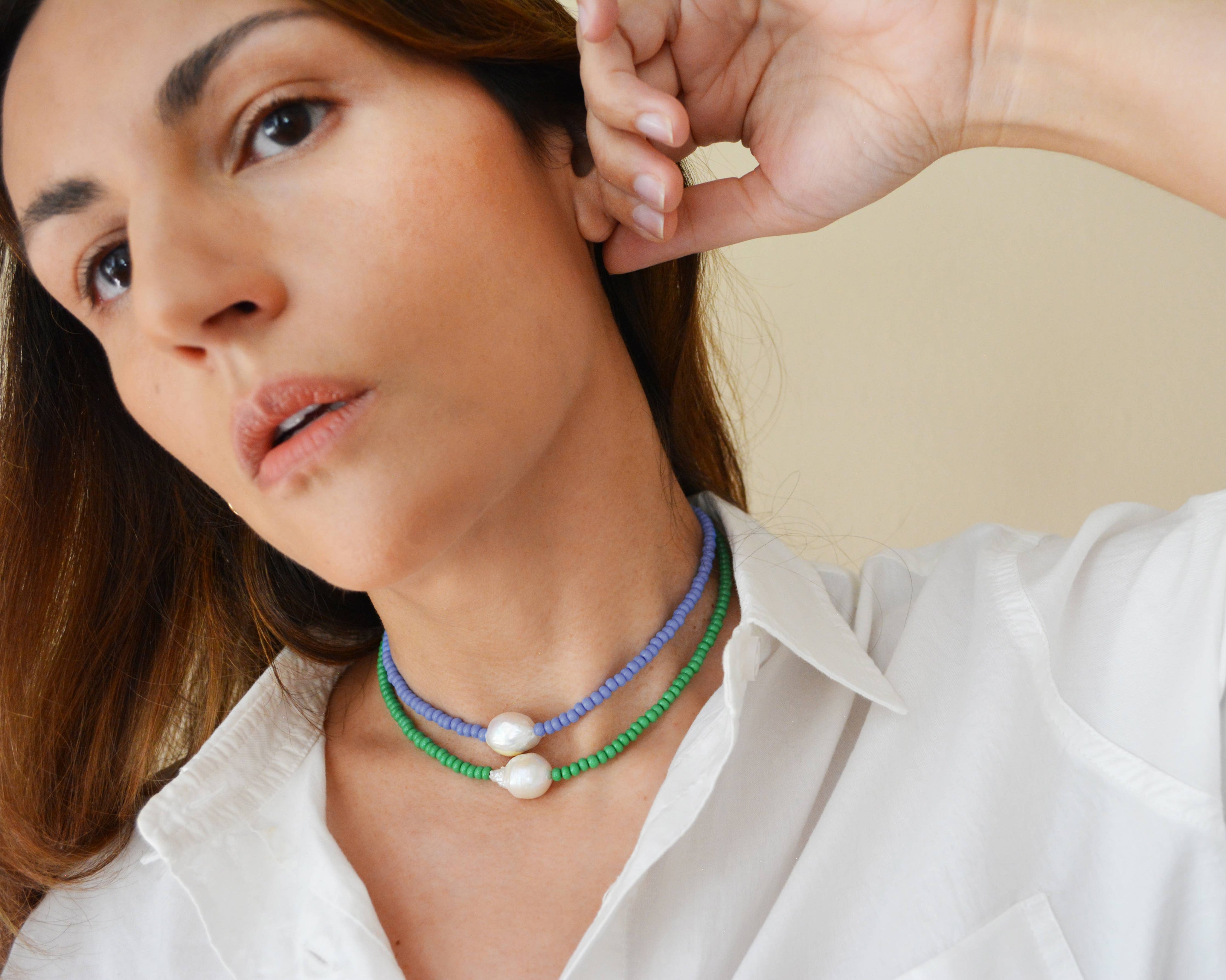 Gemma Pearl Necklace - Assorted Colors