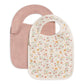 2-Pack Bibs - Bianca Floral + Dusty Mauve