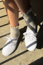 Ruffled Hugger Crew Socks