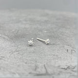 Micro CZ Starburst Studs