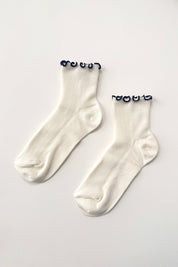 The Petite Ruffled Modal Socks