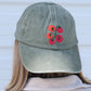 Tomato Vine Embroidered Hat - Washed Green