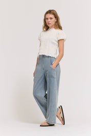 Shirring Ruffle Top