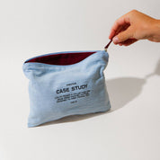 Washed Cotton Zipper Pouch