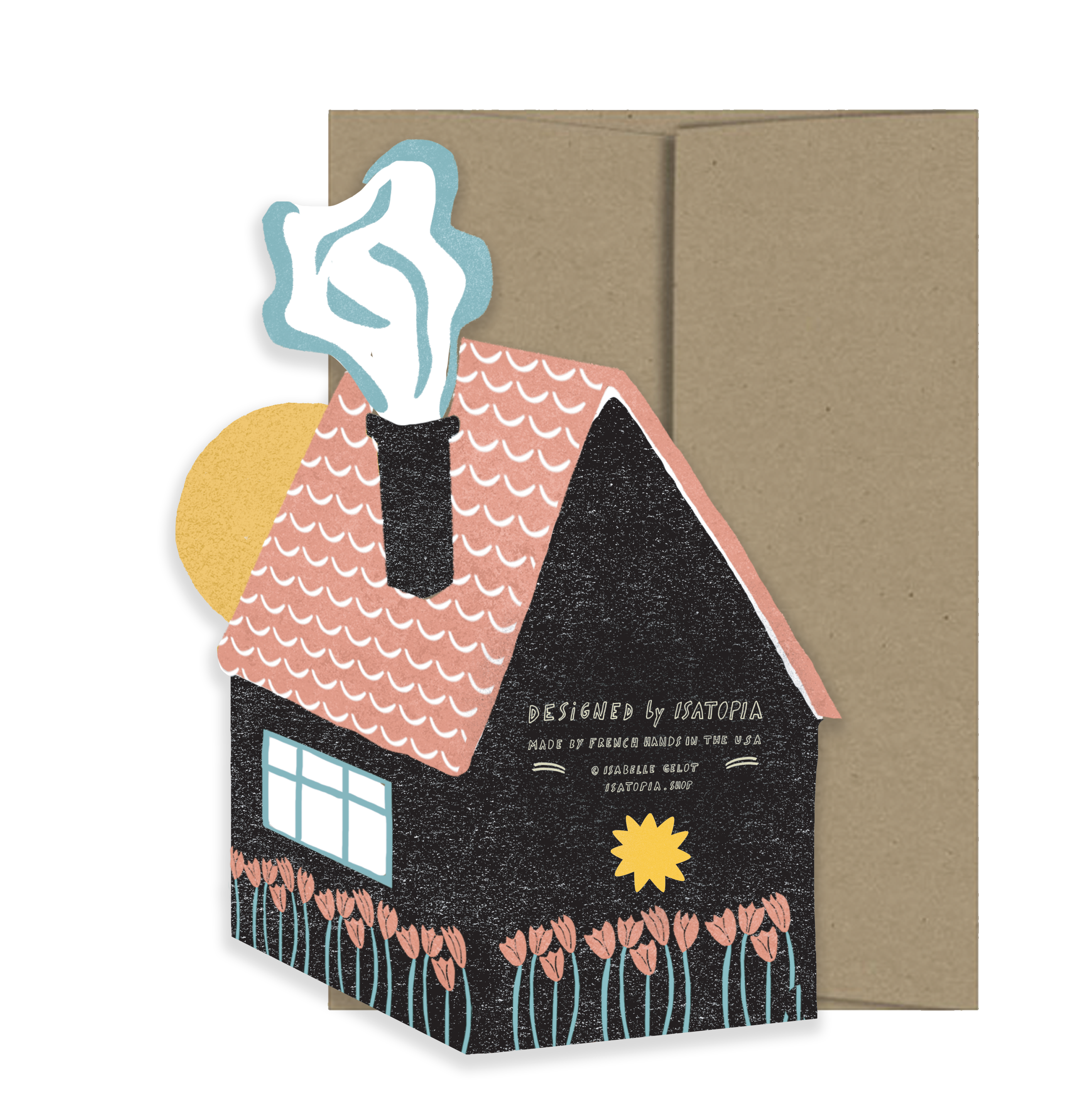 Folk Home Die Cut Card