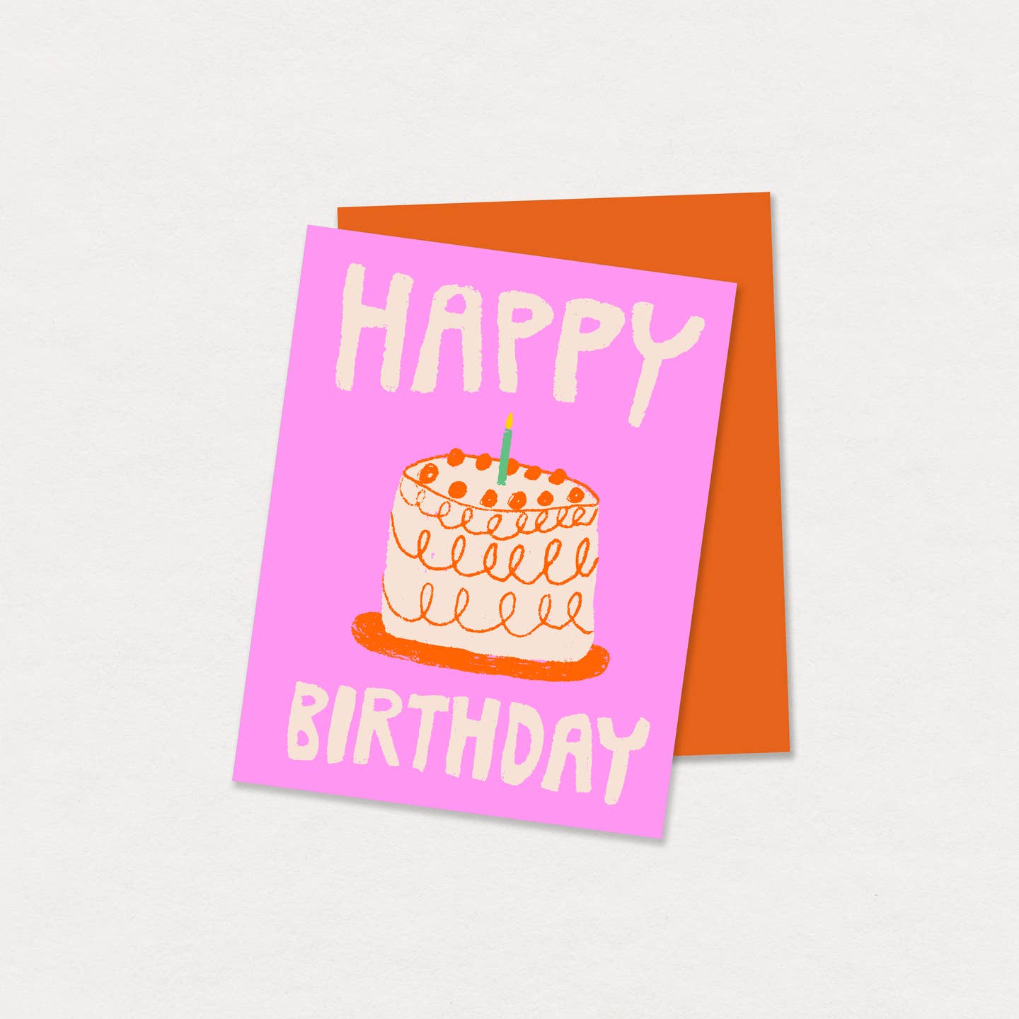 Pink Birthday Cake Card