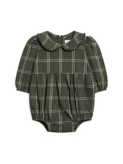 Aven Flannel Bubble Collared Romper