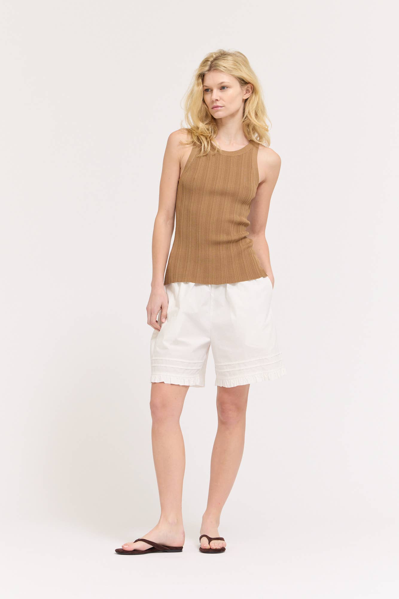 Ruffle Pleat Shorts